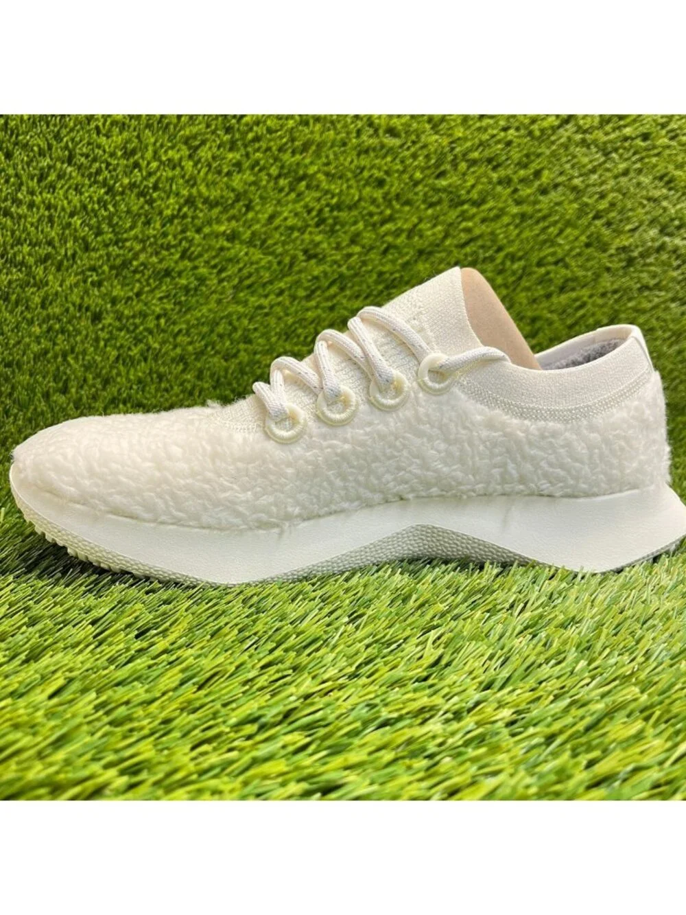 Allbirds Wool Dasher 2 Fluffs Mens Size 10 Natural White Running Shoes Sneakers